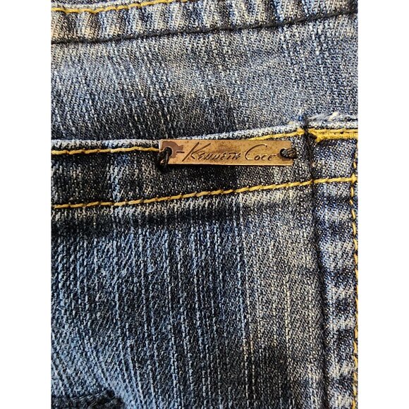 Kenneth Cole Mens Bootcut Jeans Size 27 Blue Denim Cotton/Spandex - Picture 9 of 13